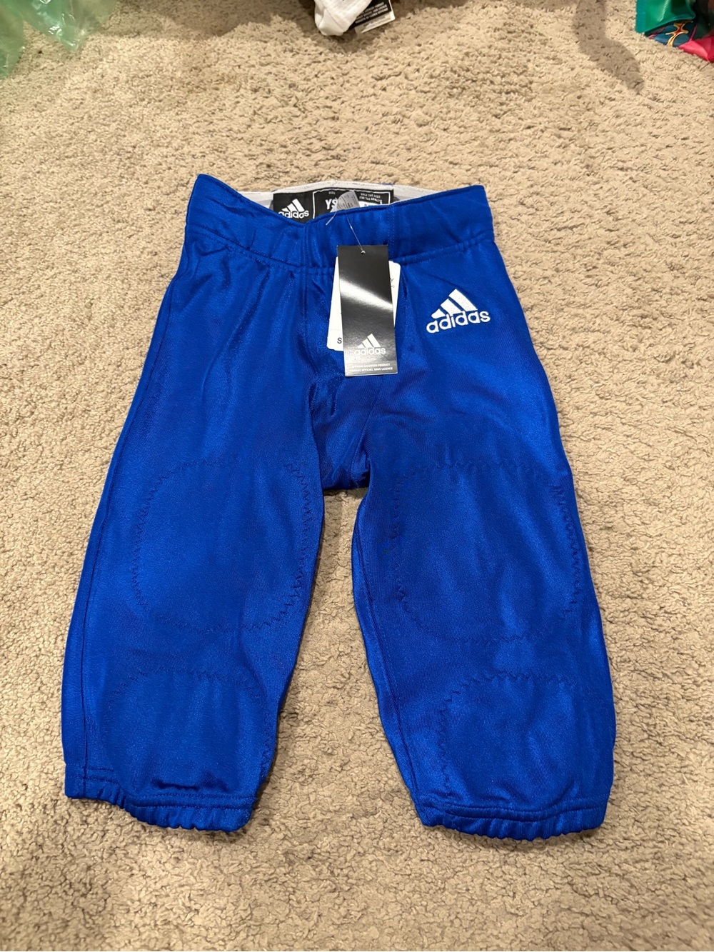 Adidas Kids Football Pants Size Small Royal Blue New With Tags